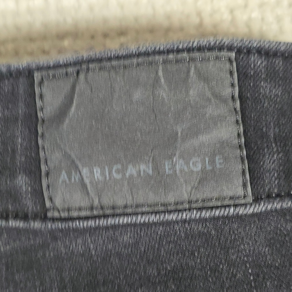 American Eagle Dream Stretch Skinny Jeans Womens 12 Regular Black High Rise - Picture 4 of 9